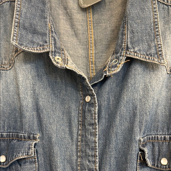 ARULA Classic Blue Denim Shirt, 3X - Picture 3 of 12